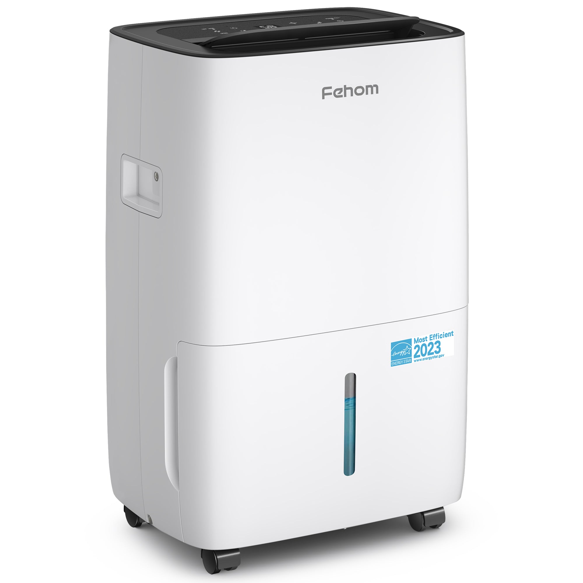 Fehom 80 Pints Dehumidifier Most Efficient 2023 Energy Star - 5,000 Sq. Ft Dehumidifier for Basement with Drain Hose and 1.06 Gal Water Tank, Smart Dehumidifiers for Home, Large Rooms(Model: JD025L-80)
