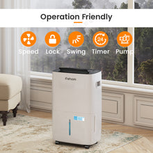 Load image into Gallery viewer, Fehom 150 Pints Dehumidifier with Pump Most Efficient 2023 Energy Star - 7000 Sq. Ft Dehumidifier for Basement with Drain Hose and 1.85 Gal Water Tank, Smart Dehumidifiers for Large Rooms(Model: JD026L-150PM)
