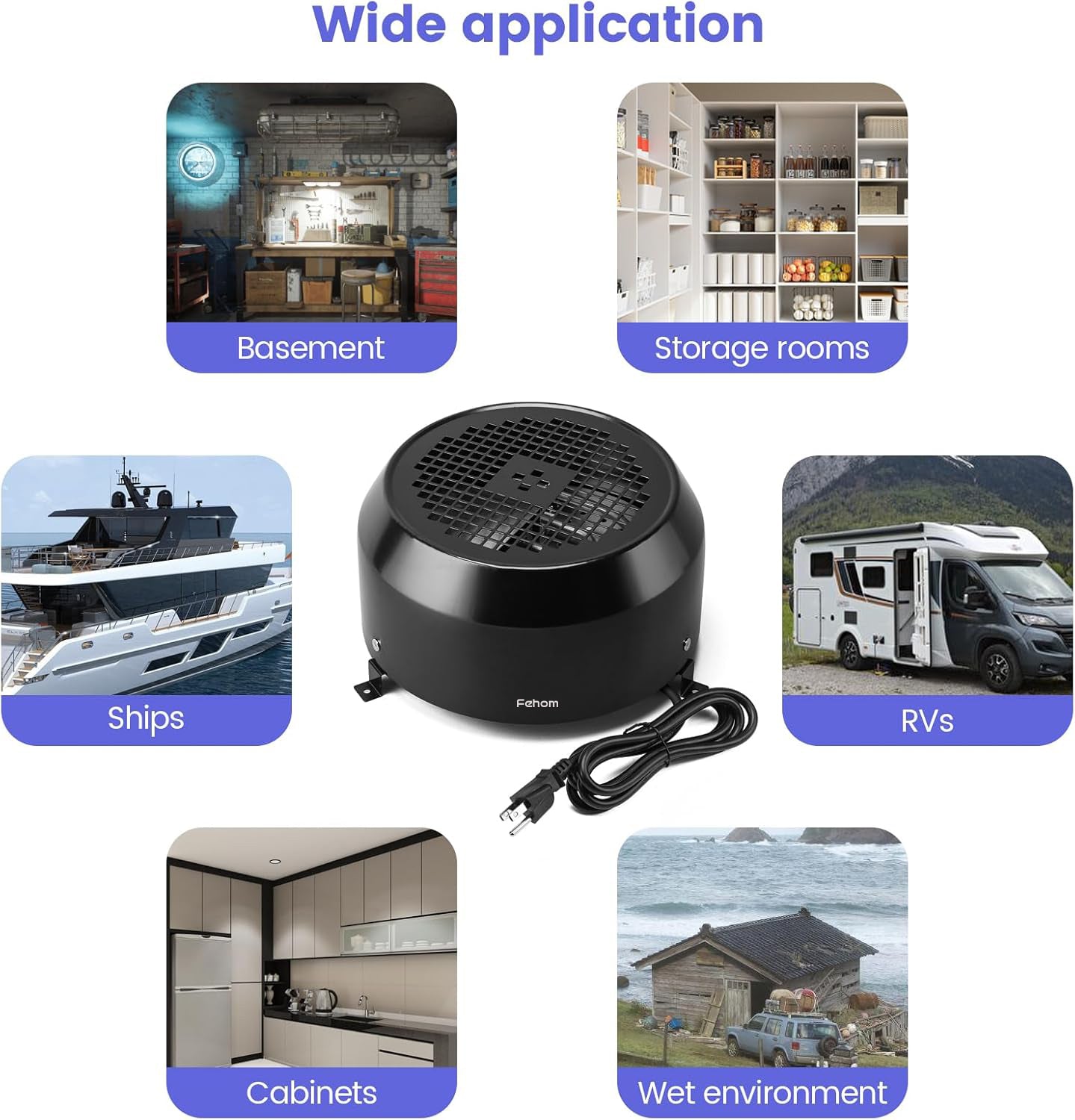 Fehom Electric Air Dryers Boat & RV Dryer | Low-Wattage Moisture Control Heater