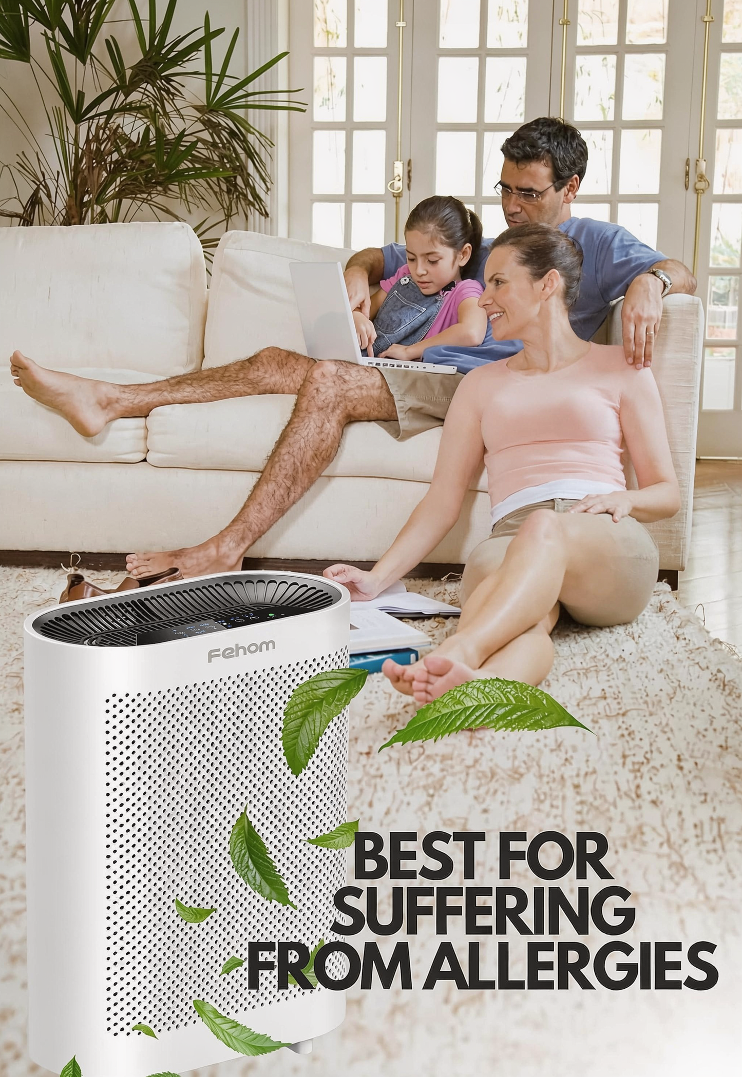 Fehom HEPA Air Purifier GL-FS32 | True HEPA Filtration, Air Quality Sensor & Ultra-Quiet