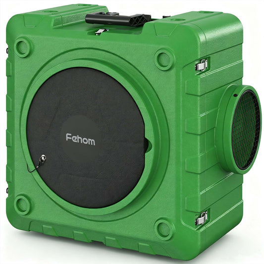 Fehom HEPA Air Scrubber | 550 CFM Commercial Air Purifier with Stackable Design & 3-Stage Filtration