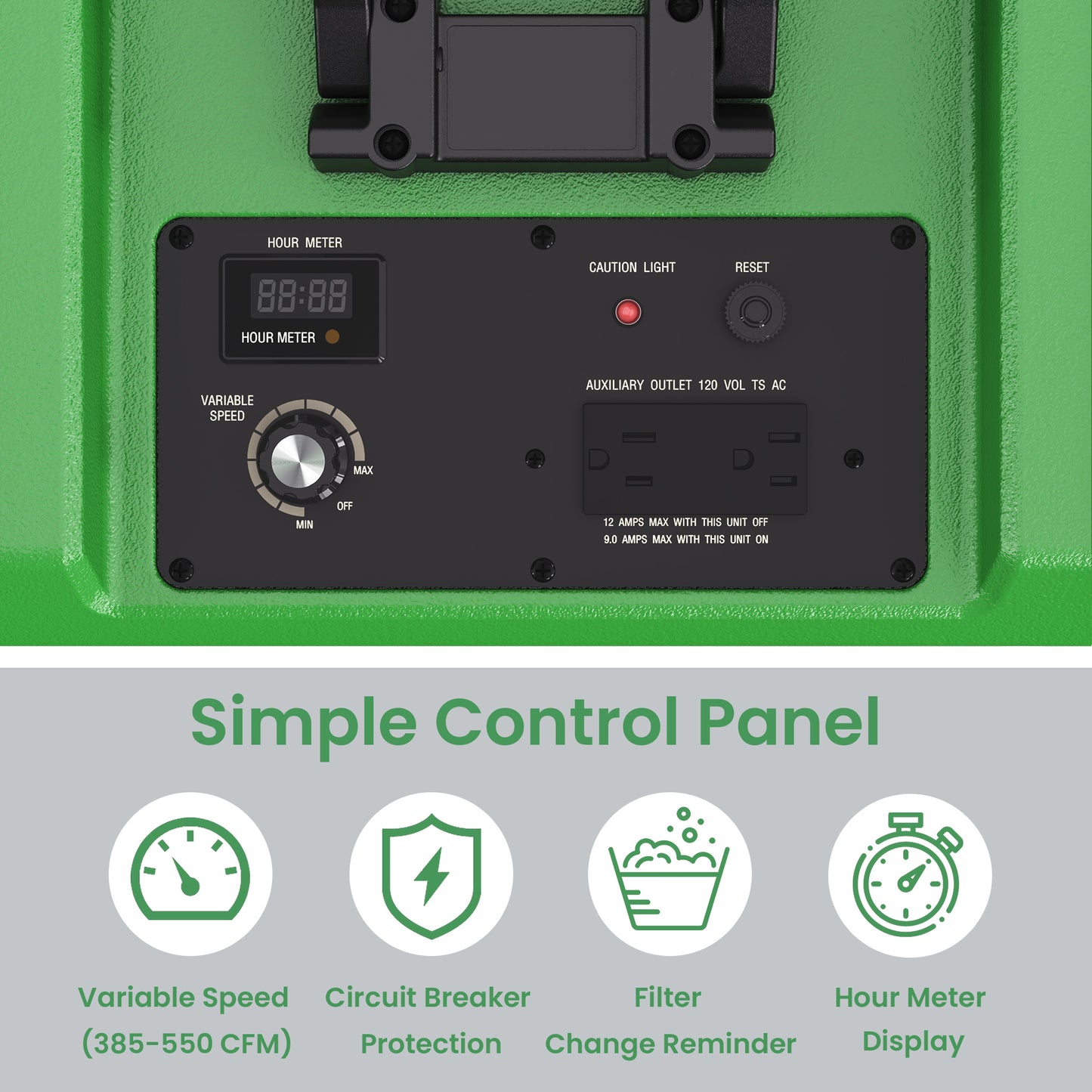 Fehom HEPA Air Scrubber | 550 CFM Commercial Air Purifier with Stackable Design & 3-Stage Filtration