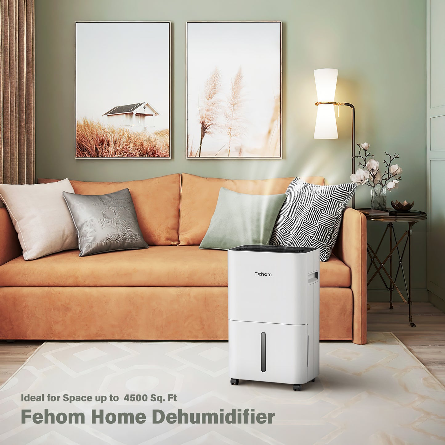 50 Pints Dehumidifier for Home, Portable Dehumidifier for Basement up to 4,500 Sq. Ft., Dehumidify/Dry Clothes/Continuous Mode, 0.55 Gal Tank & 6.56 Hose Drain, Built-in Smart Humidistat (Model: PD11A)